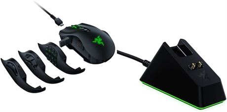 Razer Naga Pro Wireless Gaming Mouse | Razer Mouse Charging Dock Chroma