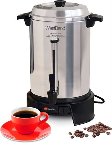 West Bend 13500 Highly-Polished Aluminum Commercial Coffee