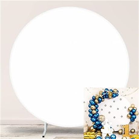 Jditngp White Round Backdrop Cover 6FT Polyester Pure Circle