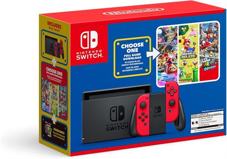 Nintendo Switch Mario Choose One Bundle - Game included