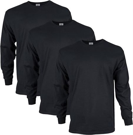XL- 3 Pack Gildan Mens Ultra Cotton Long Sleeve T-Shirt