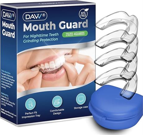 Mouth Guard for Grinding Teeth Upgraded Night Guard for Teeth Grinding, 2 sizes