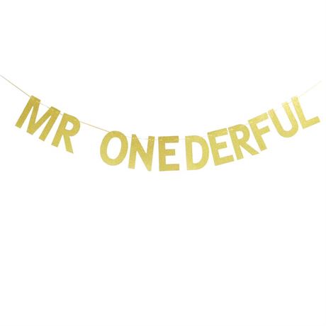 Mr Onederful Banner,Boy 1st Birthday Party Banner