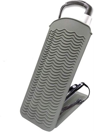 Curling Iron Mat, Heat Resistant Silicone Mat Pouch, Portable, Fast Chilling