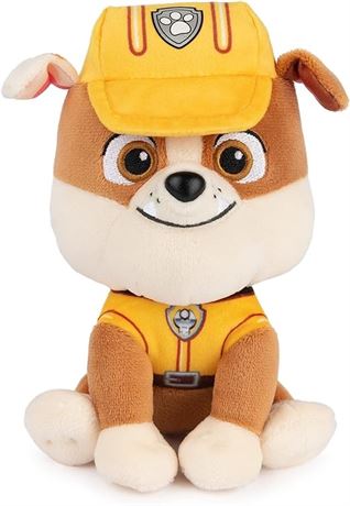 GUND Official PAW Patrol Rubble in Signature Construction Uniform Plush Toy