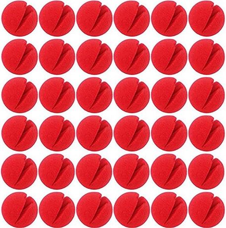 TIHOOD 2"x2" Red Circus Clown Nose Bulk for Party Halloween Costume Supplies
