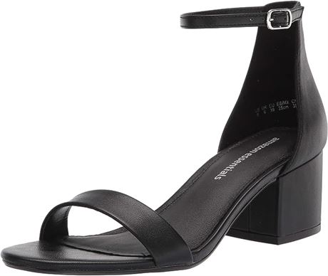 Amazon Essentials womens Nola Heeled Sandal (Black 9.5W)