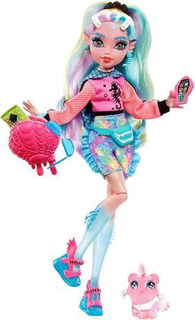 Monster High Doll, Lagoona Blue with Accessories and Pet Piranha