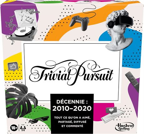 Hasbro Trivial Pursuit Decades 2010 to 2020 Board Game, French Version
