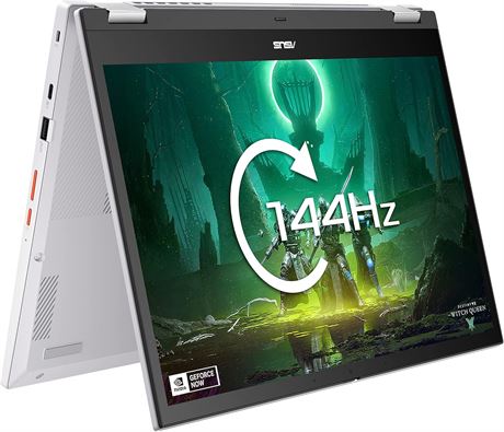 ASUS Chromebook Vibe CX34 Flip Cloud Gaming Laptop, 14" 144Hz Touch i3-12th GEN