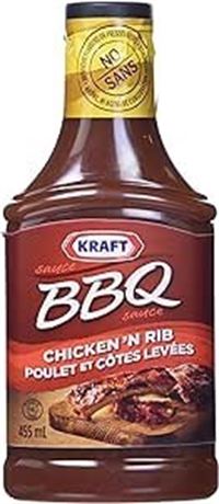 455ml Kraft Chicken & Rib BBQ Sauce