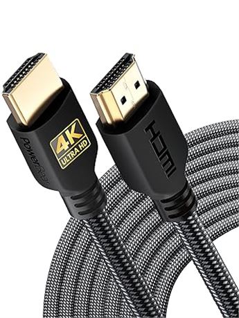 30 ft PowerBear 4K HDMI Cable | Braided Nylon & Gold Connectors