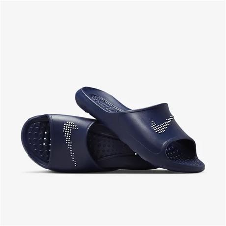 Size 12 Nike Victori One Navy slide sandals