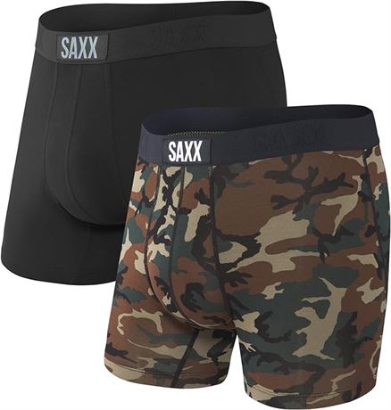 X-LRG Pack of 2 Saxx Men's Underwear - Vibe Super Soft Boxer Briefs
