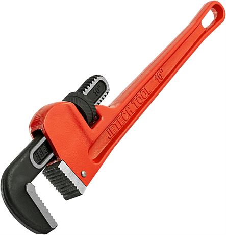 Jetech 10 Inch (250mm) Straight Pipe Wrench, Adjustable Heavy Duty Plumbing