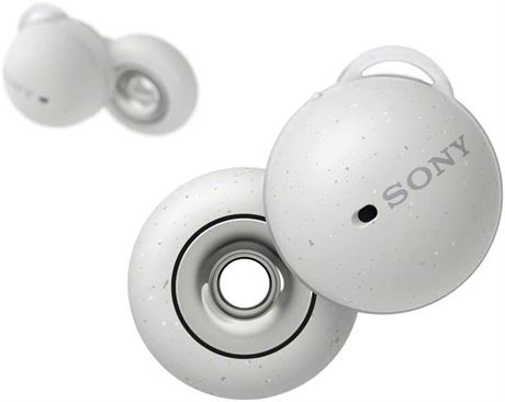 Sony LinkBuds Truly Wireless Earbud Headphones with an Open-Ring Design, White