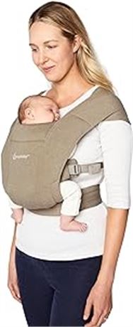 Ergobaby Embrace Cozy Newborn Baby Wrap Carrier (7-25 Pounds), Ponte Knit, Olive