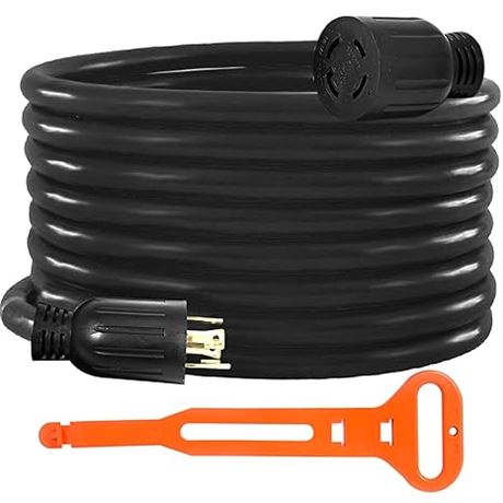 Mophorn 50Ft 30 Amp Generator Extension Cord 4 Wire 10 Gauge