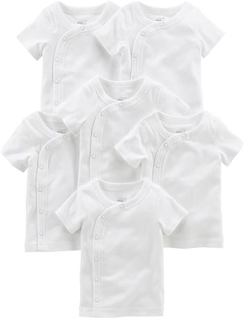 Newborn - Simple Joys by Carter's Baby 6-Pack Side-Snap Short-Sleeve Shirt