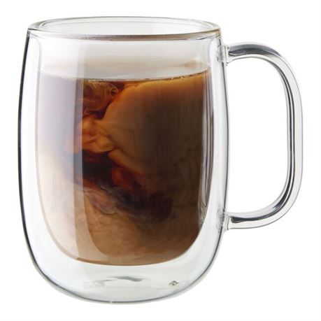 2-pc Coffee Glass Mug Set