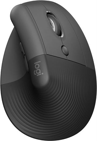 Logitech Lift Vertical Ergonomic Mouse, Wireless, Bluetooth or Logi Bolt USB