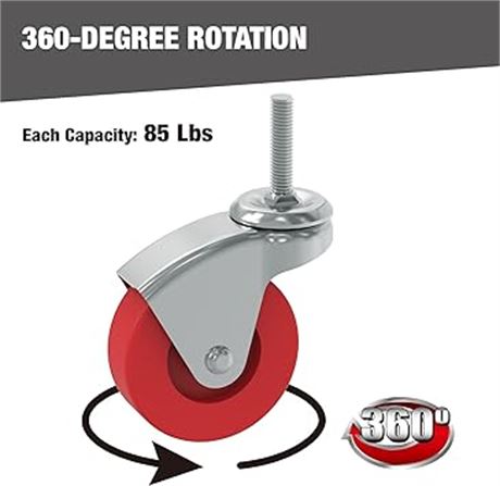 Big Red ATR6551-6PB Torin Replacement Swivel Casters, 3 Pairs