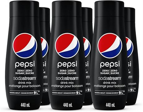 Pepsi Zero Sugar Flavour for SodaStream 440mL x 6 (Makes 54L)