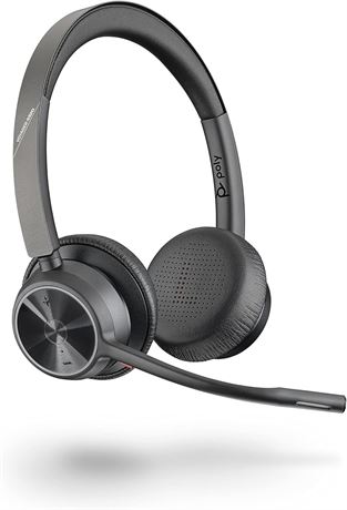 Voyager 4320 UC Wireless Headset (Plantronics) - Headphones with Boom Mic, USB-A