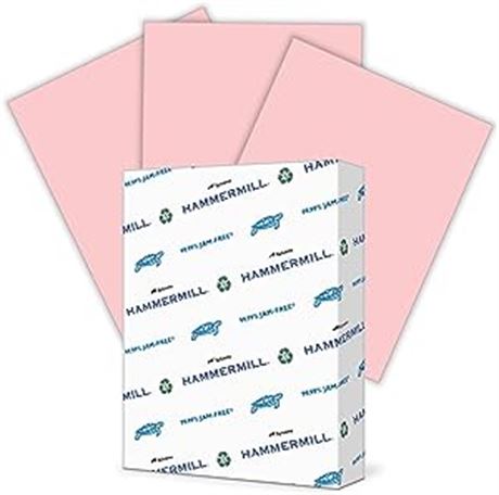 Hammermill Colored Paper, 24 lb Pink Printer Paper, 8.5 x 11 - 1 Ream (500 Sheet