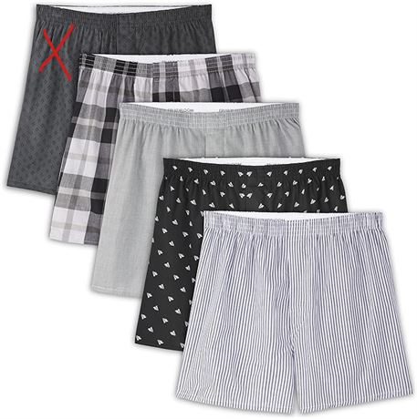 MED - Fruit of the Loom Mens Comfort Casual Boxers, 5 Pack