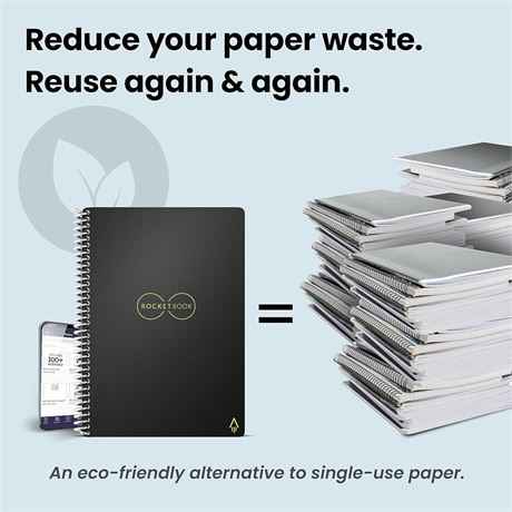 Rocketbook Smart Reusable Notebook - Dot-Grid Eco-Friendly Notebook