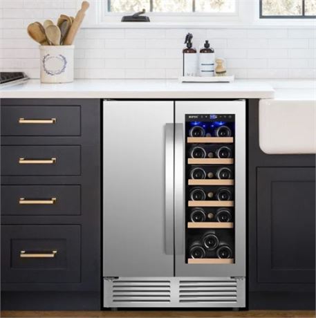 Nipus Classic Series 24" Dual Zone 18 Bottle and 57 Can Wine Beverage Refrigerat