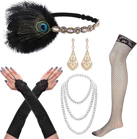 cridoz Flapper Accessories for Women, 1920s Gatsby Accessories