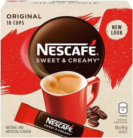 Nescafé Sweet and Creamy Original Instant Coffee Mix Box, Original, 6 Count