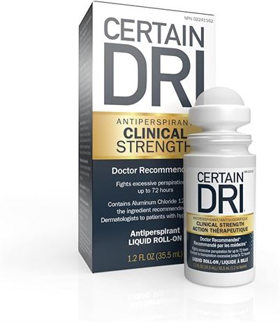 Certain Dri Prescription Strength Clinical Antiperspirant Roll-On Deodorant