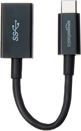 Basics USB Type-C to USB 3.1 Gen1 Female Adapter - Black