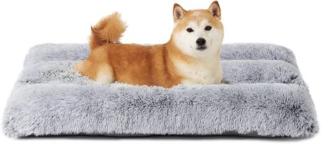 35.4"x23.6"x4" EHEYCIGA Calming Dog Crate Bed Large, Washable Anti Anxiety