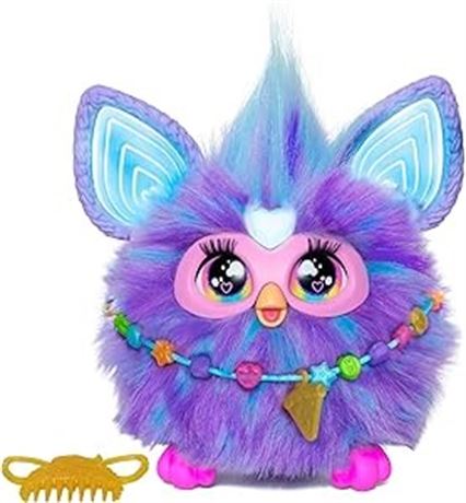 Furby Purple French Version, 15 Fashion Accessories,  Interactive Plush Toy