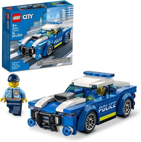 LEGO City Police Car Toy 60312 for Kids 5 plus Years Old with Officer Minifigure