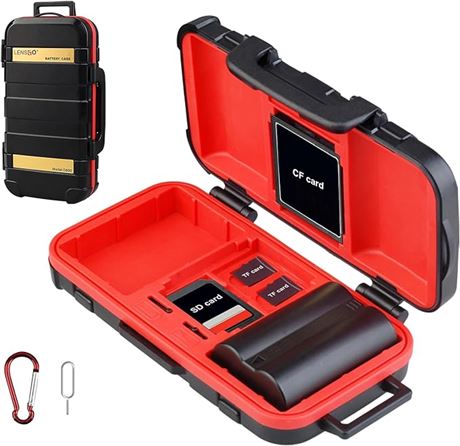 LENSGO Camera Battery Memory Card Case , Hard Protector