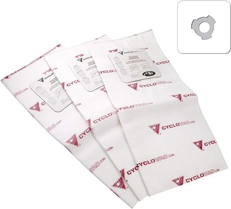 Cyclovac - High Efficiency Compact Central Vacuum Electrostatic Bags-3 Notches