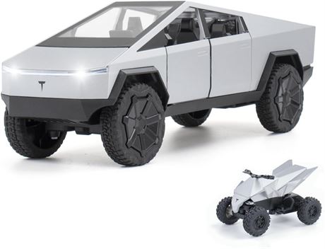 Tesla Cybertruck Pickup Alloy Die Casting Toy Car Metal Car Model Sound and Ligh