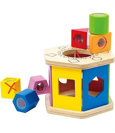 Hape Shake and Match Toddler Wooden Shape Sorter Toy