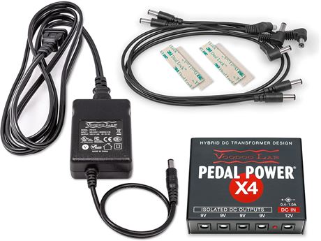 Voodoo Lab Pedal Power X4 Isolated Power Supply - 4 Isolated 9V DC Outputs