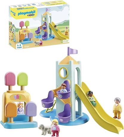 Playmobil 1.2.3: Adventure Tower with Ice Cream Booth