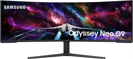 SAMSUNG 57" Odyssey Neo G9 Series Dual 4K UHD 1000R Curved Gaming Monitor, 240Hz