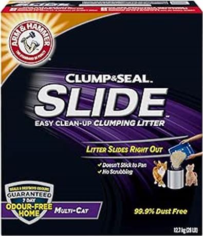 Arm & Hammer Clump & Seal Slide Clay Cat Litter, 12.7kg