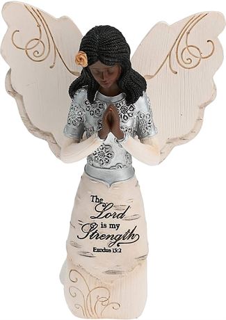 Elements 82324 Prayer Collectible Figurine, Ebony Kneeling and Praying Angel