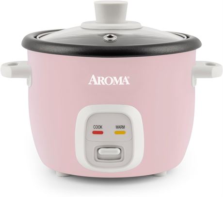 Aroma Housewares 4-Cups (Cooked) / 1Qt. Rice & Grain Cooker, Pink