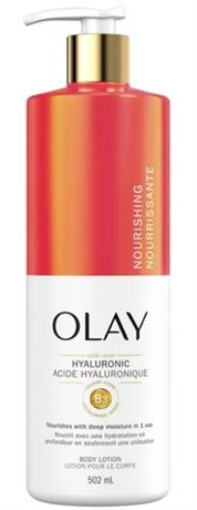 Olay Nourishing & Hydrating Body Lotion with Hyaluronic Acid, 502 mL Pump